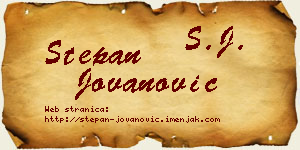 Stepan Jovanović vizit kartica